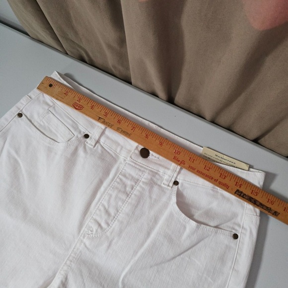 Soft Surroundings Jeans Womens 6T-8T White Triple‎ S Flare Slimming Stretch - Picture 8 of 13